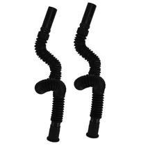 Tubo de drenagem de bacia flexível Garosa Black PVC 2 unidades