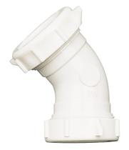 Tubo de drenagem Elbow Plumb Pak PP55-7W 45 graus 1,5 polegadas branco
