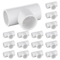 Tubo de encaixe de PVC de 3 vias e 1 polegada para móveis, pacote com 16
