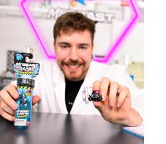 Tubo de ensaio com 2 mini bonecos swarms mrbeast lab 4736