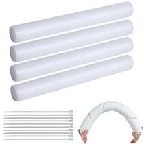 Tubo de espuma de isolamento de tubo, pacote com 4 unidades, Wazitin, 40 cm, branco Tubo de espuma de isolamento de tubo, pacote com 4 unidades, Wazitin, 40 cm, branco