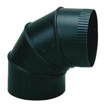 Tubo de fogão Elbow Imperial BM0016 20cm 90 ajustável preto