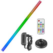 Tubo De Led Rgb 150cm 41mm Com Fonte E Base Para Festas Cenários Eventos Streaming LTL150 Luminos