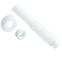 Tubo de Ligação Ajustável 230mm Branco para Vaso Sanitário - PVC DN38