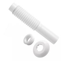 Tubo De Ligação Ajustável P/ Vaso Sanitário Branco - Blukit Tubo De Ligação Ajustável P/ Vaso Sanitário Branco - Blukit