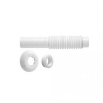 Tubo de Ligação Ajustável para Vaso 290403 Branco - Blukit Tubo de Ligação Ajustável para Vaso 290403 Branco - Blukit
