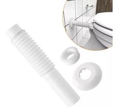 Tubo de ligação ajustável vaso sanitário flexível branco - Delflex