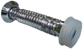 Tubo de Ligação Vaso Plástico Sanfonado com Anel Cromado - Comprenet