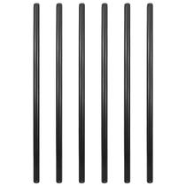 Tubo de metal GeilSpace 1/2 91,4 cm de aço industrial preto, pacote com 6