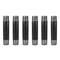 Tubo de metal pré-cortado GeilSpace Heavy Duty 1/2 x 4 cinza (pacote com 6)