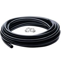 Tubo de PVC flexível ZY-Hosetube 1/4" ID x 25 pés com braçadeiras