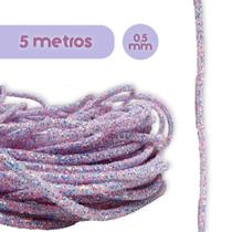 Tubo De Strass Com Glitter Multicolorido - Para Tiara E Laço - Rolo Com 5 Metros - Nybc