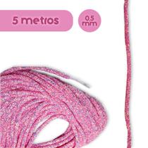 Tubo De Strass Com Glitter Rose - Para Tiara E Laço - Rolo Com 5 Metros - Nybc