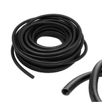 Tubo dividido Wire Loom de 1/4 de polegada - 50 pés, protetor de cabo preto