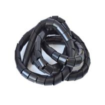 Tubo Espiral Organizador de Fios e Cabos Ø 1/2" ou 12mm - 5 Metros - Preta