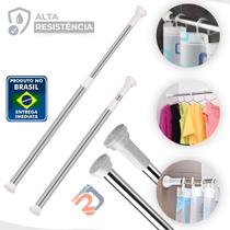 Tubo Extensor Suporte Cortina Banheiro Box De 70cm A 1,20m Tubo Extensor Suporte Cortina Banheiro Box De 70cm A 1,20m