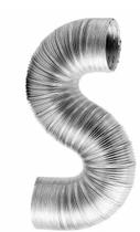Tubo flexivel de aluminio 110mm x 1mt
