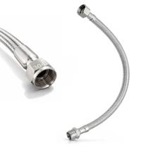 Tubo flexível mangueira inox 3/4 polegada 50cm macho e fêmea