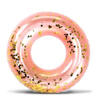 Tubo flutuante de piscina inflável CoTa Global Confetti 90 cm em ouro rosa Tubo flutuante de piscina inflável CoTa Global Confetti 90 cm em ouro rosa