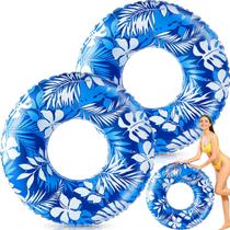 Tubo flutuante de piscina Motionchic Jumbo 120 cm inflável azul branco