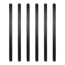 Tubo GeilSpace 3/4 20cm de aço industrial de metal preto x6