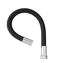 Tubo Gourmet Emborrachado Preto Flexível 3/4 para Torneira Cozinha Pia Reparo Mangueira Cano Luxo