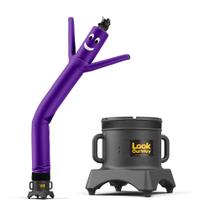 Tubo inflável Man LookOurway Air Dancers de 3 m com ventilador roxo