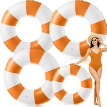 Tubo inflável Pool Float Foilswirl Jumbo listrado de 120 cm x3