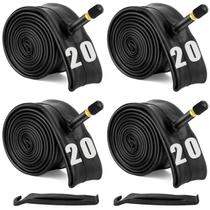 Tubo interno de bicicleta Hydencamm de 20 polegadas com alavancas de pneu (pacote com 4)