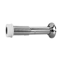 Tubo Ligaçao C/SPUD PVC Sanfonado Cromado Censi 7289 Tubo Ligaçao C/SPUD PVC Sanfonado Cromado Censi 7289