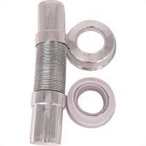Tubo Ligacao Delflex Abs Cromado Flexivel Sanfonado Com Spud