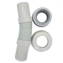 Tubo Ligacao Delflex Branco Abs Ajustavel+Spud