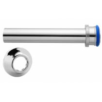 TUBO LIGACAO RIGIDO AJUSTÁVEL PARA VASO EM ABS CROMADO DN 38x260MM BLUKIT