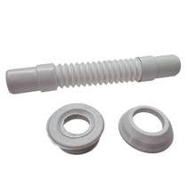 Tubo Ligação Vaso Sanitário Extensivel Branco Spud e Canopla