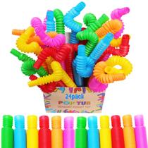 Tubo Pop Fidget Toy PenVinoo - Pacote com 24 Unidades - Para Crianças e Adultos