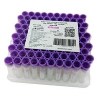 Tubo Sem Vácuo Roxo Edta K3 Plástico 4Ml - 100 Unidades Tubo Sem Vácuo Roxo Edta K3 Plástico 4Ml - 100 Unidades