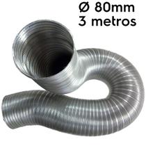 Tubo Semi Rígido em alumínio 80mm com 3m