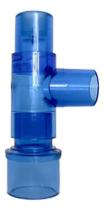 Tubo T Com Válvula Unidirecional Para Kit Epap Azul