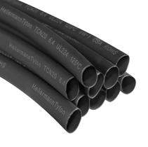 Tubo Termo Contrátil 6,4mm Preto Blister c/ 10 peças