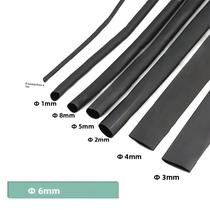 Tubo Termoencolhível Preto De 8 Metros 1-8mm 2:1 Para Isolamento E Envolvimento De Cabos, Kit De Tubo Termoencolhível Preto De 8 Metros 1-8mm 2:1 Para Isolamento E Envolvimento De Cabos, Kit De