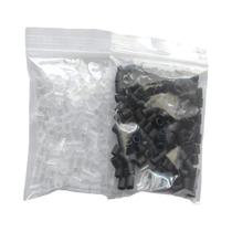 Tubo Termoencolhível Preto Transparente Com Queratina Adesiva Para Micro Links, 100/200 Peças, Tubos