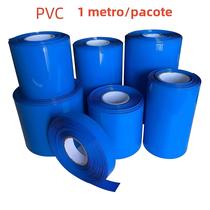 Tubo Termorretrátil Azul de PVC (1 Metro) para Baterias 18650 - Isolamento de Cabos