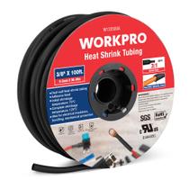 Tubo termorretrátil WORKPRO com proporção 3:1 100 pés/30 m preto