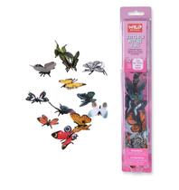Tubo Toy Wild Republic Butterfly Nature, 12 peças, multicolorido