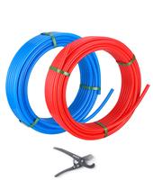 Tubo/tubulação Pex-A EFIELD azul e vermelho 3/4 polegadas 200 pés com cortador
