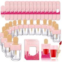 Tubos de brilho labial ANZKA, pacote com 15 sorvetes rosa, 8 mL com caixas