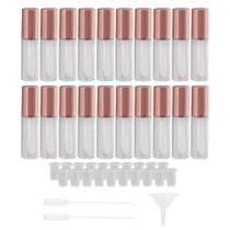 Tubos de brilho labial BQLZR Rose Gold 1,2 ml Pacote de plástico com 20
