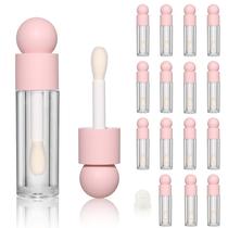 Tubos de brilho labial vazios COSIDEA 5 mL rosa com varinha 16 unidades Tubos de brilho labial vazios COSIDEA 5 mL rosa com varinha 16 unidades