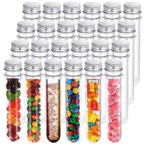 Tubos de ensaio de plástico Baaxxango 45 ml transparentes com tampas 24 unidades Tubos de ensaio de plástico Baaxxango 45 ml transparentes com tampas 24 unidades