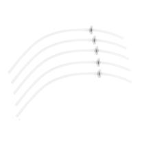 Tubos de pressão Fuji Spray 2024-5 com válvulas de retenção, pacote com 5 Tubos de pressão Fuji Spray 2024-5 com válvulas de retenção, pacote com 5